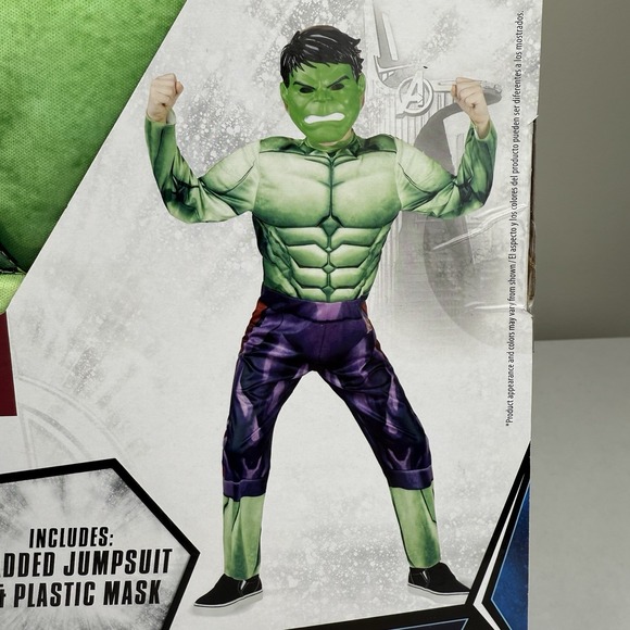 Marvel Comics Hulk Halloween Costume for Boys Kids Sz Small 6/7 BRAND NEW - Picture 2 of 7